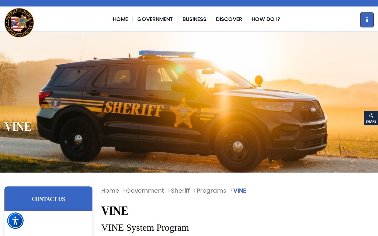 Tuscarawas County VINE release and transfer notification